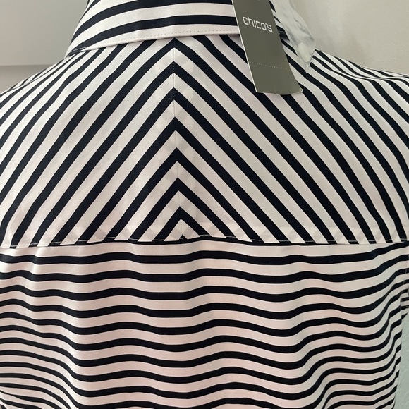 Chico’s Effortless Stripe Tank Shirt - Picture 6 of 9